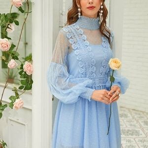 NEW- Shein Guipure mesh dress with matching slip!